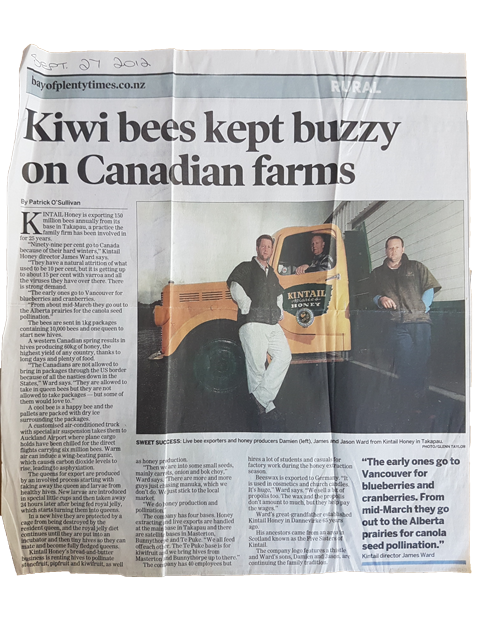 Buzzy on Canadian farms